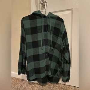 American eagle, hooded flannel, size :M